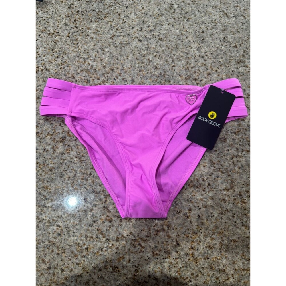 Body Glove Smoothies Full Coverage Bikini Bottom Swimsuit Sugar Plum Pink M NWT - Picture 2 of 8